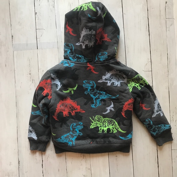Children’s Place Fleece Lined Dinosaur Hoodie 2T - Picture 5 of 13